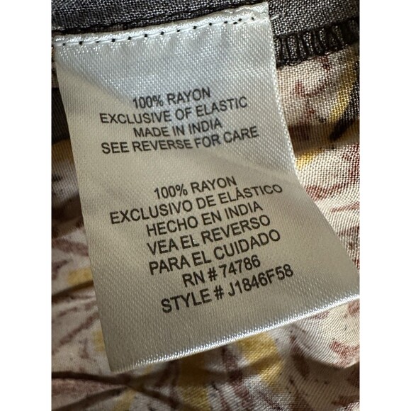 Patrons of Peace Maxi Dress M Brown Floral Boho Tie-Strap Plunge V-Neck Backless - Picture 12 of 14